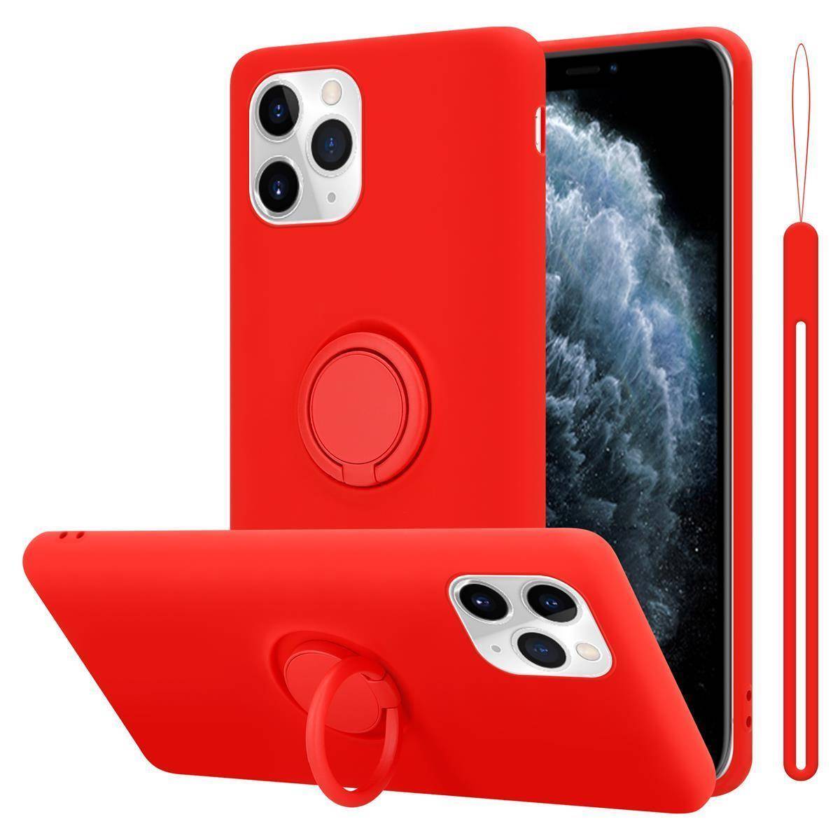Cadorabo Hülle für Apple iPhone 11 PRO MAX Schutz Hülle in Rot Handyhülle TPU Etui Case Cover