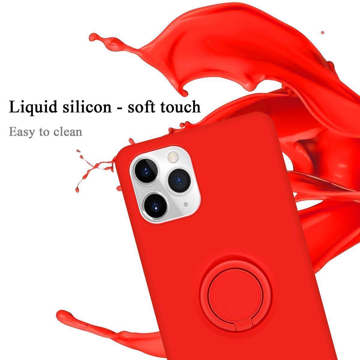Cadorabo Hülle für Apple iPhone 11 PRO MAX Schutz Hülle in Rot Handyhülle TPU Etui Case Cover