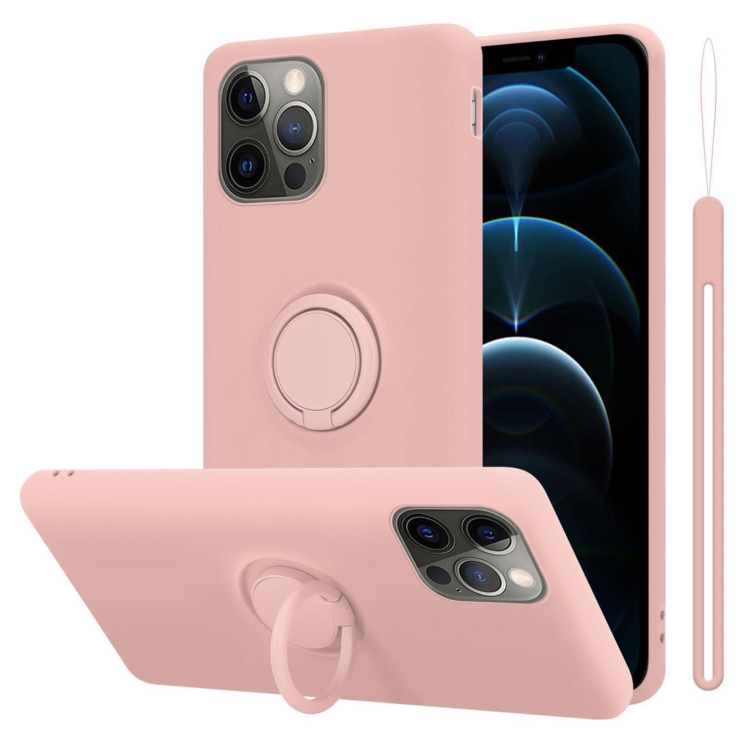 Cadorabo Hülle für Apple iPhone 12 / 12 PRO Schutz Hülle in Rosa Handyhülle TPU Etui Case Cover