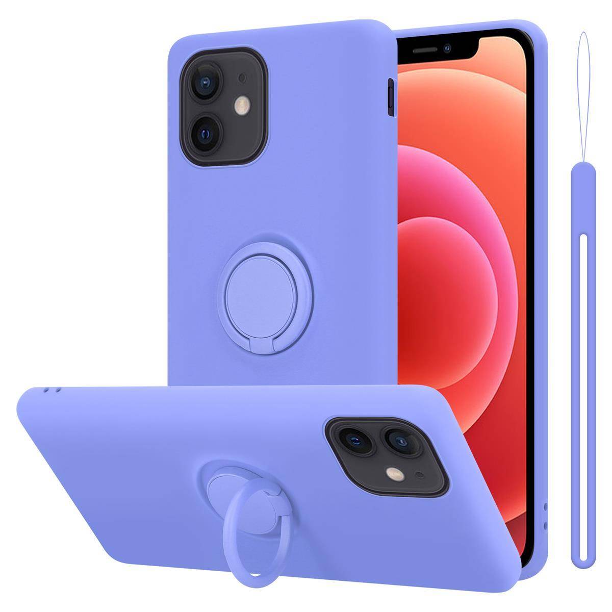 Cadorabo Hülle für Apple iPhone 12 MINI Schutz Hülle in Lila Handyhülle TPU Etui Case Cover