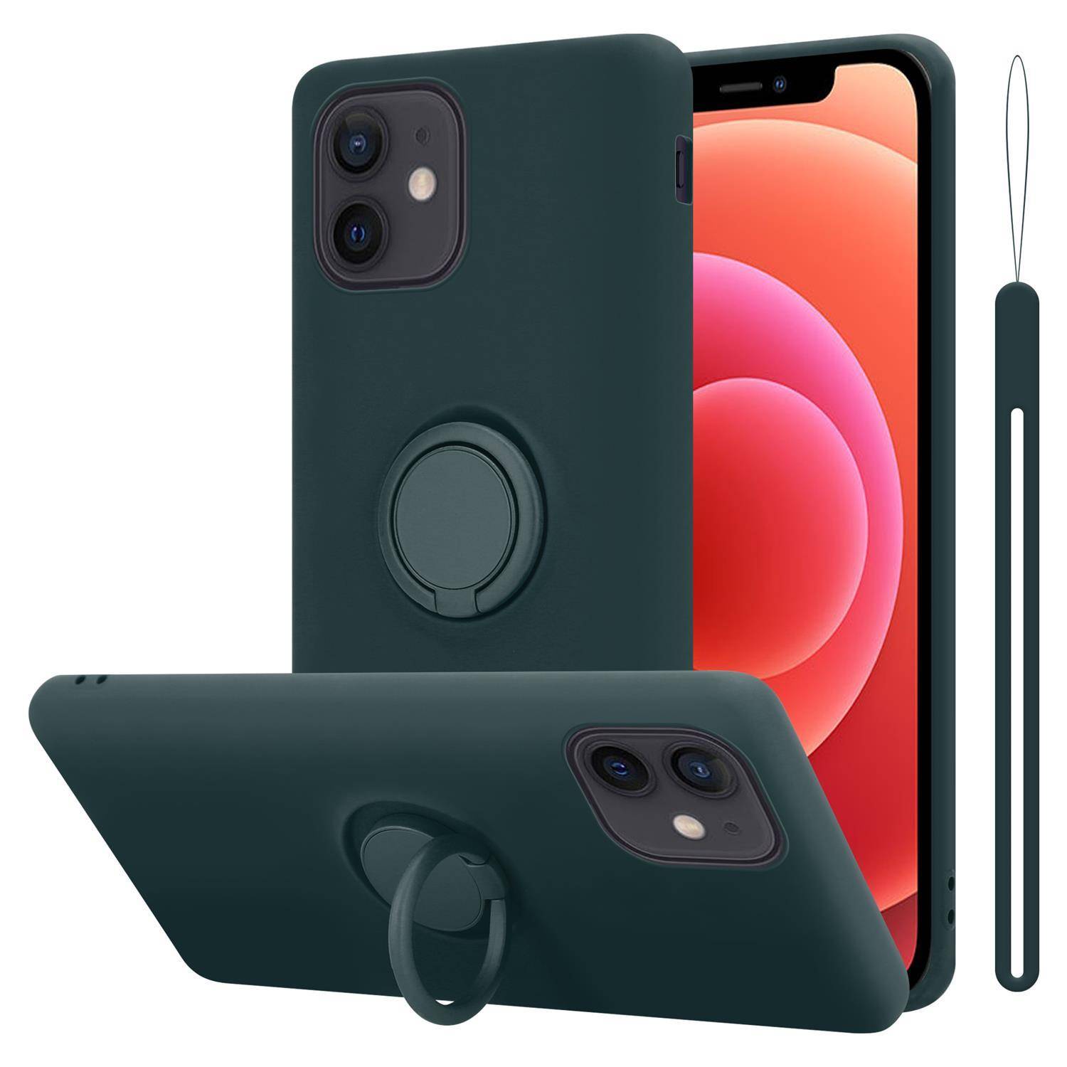 Cadorabo Hülle für Apple iPhone 12 MINI Schutz Hülle in Grün Handyhülle TPU Etui Case Cover