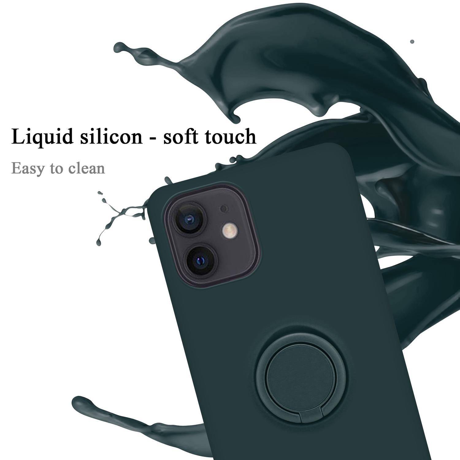 Cadorabo Hülle für Apple iPhone 12 MINI Schutz Hülle in Grün Handyhülle TPU Etui Case Cover