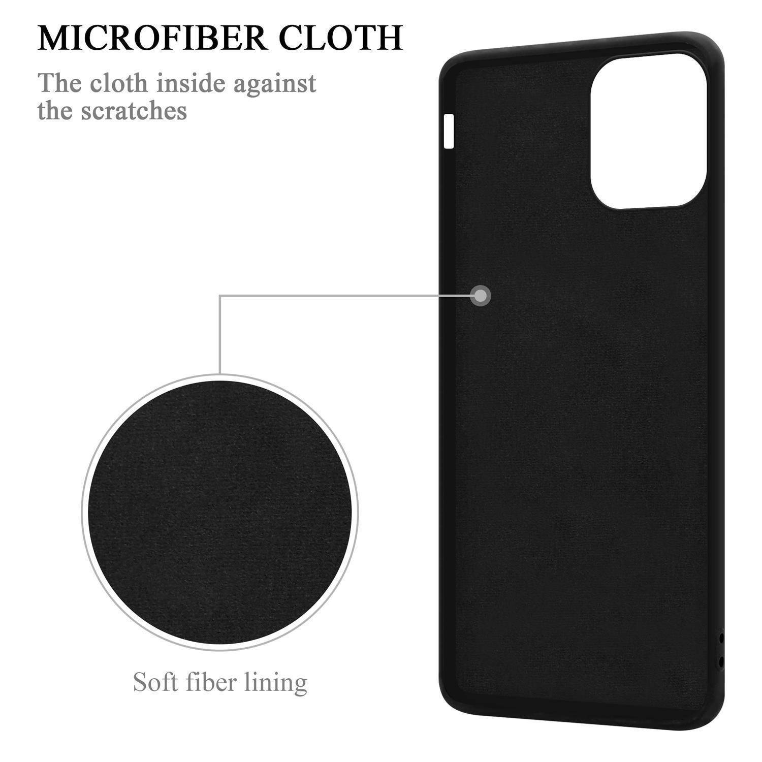 Cadorabo Hülle für Apple iPhone 12 PRO MAX Schutz Hülle in Schwarz Handyhülle TPU Etui Case Cover