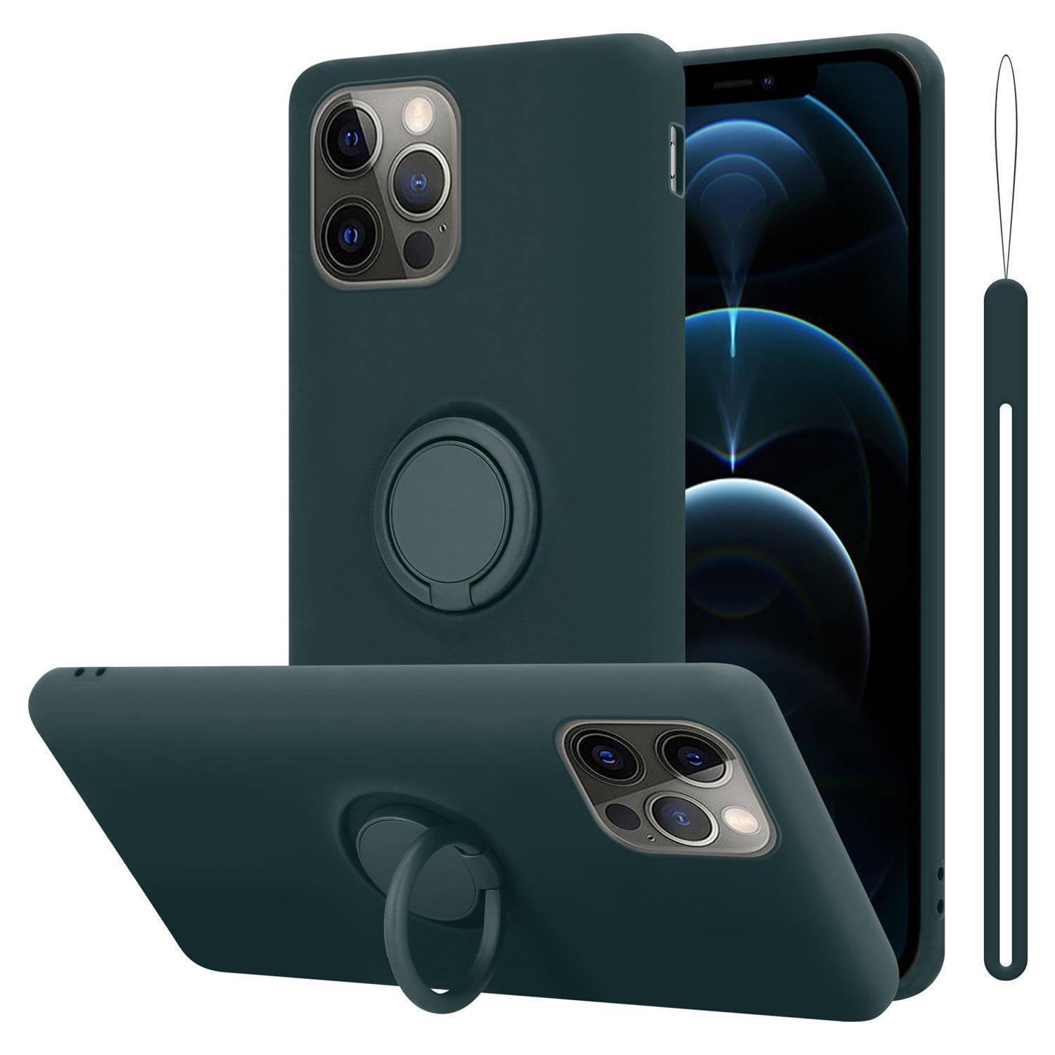 Cadorabo Hülle für Apple iPhone 12 PRO MAX Schutz Hülle in Grün Handyhülle TPU Etui Case Cover