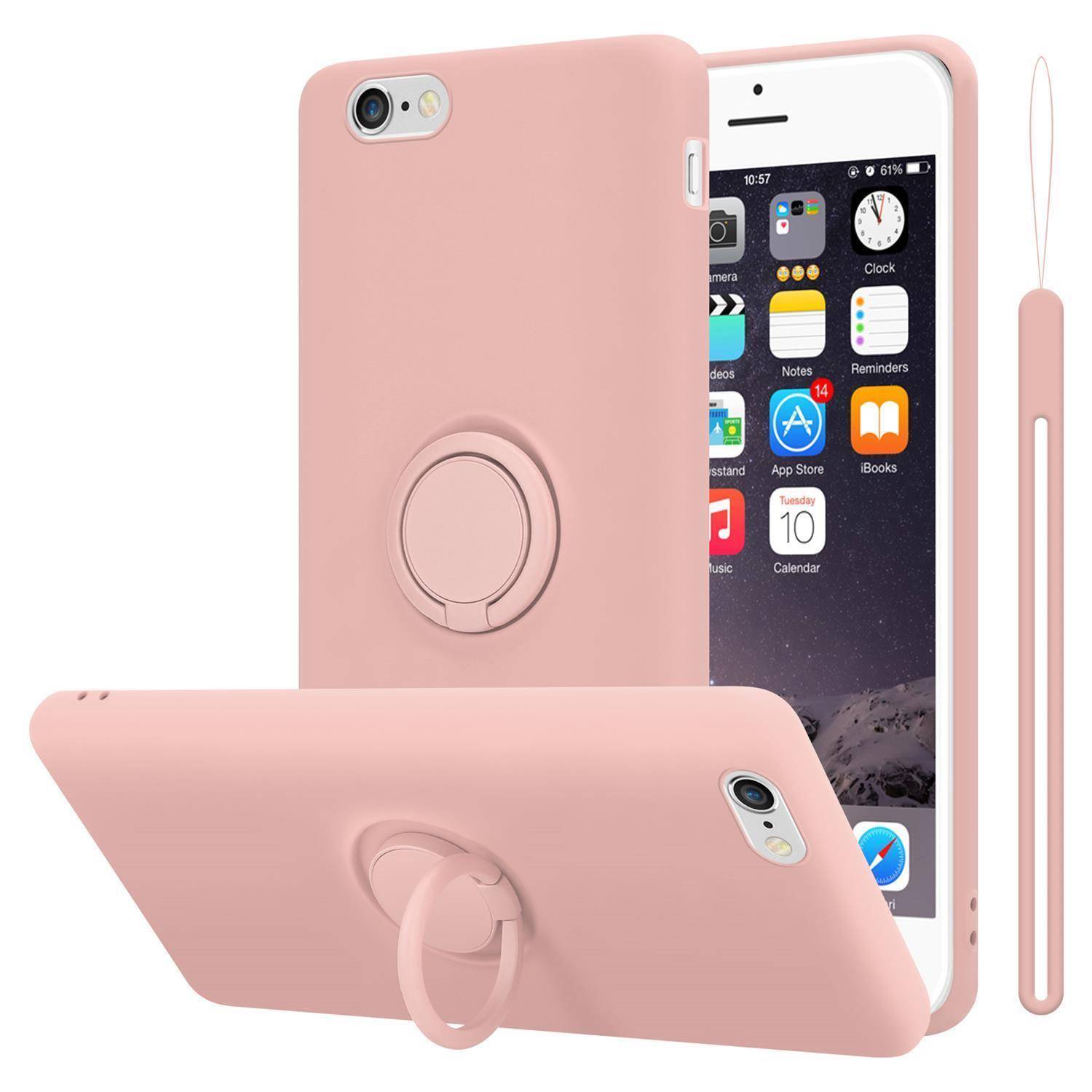 Cadorabo Hülle für Apple iPhone 6 / 6S Schutz Hülle in Rosa Handyhülle TPU Etui Case Cover