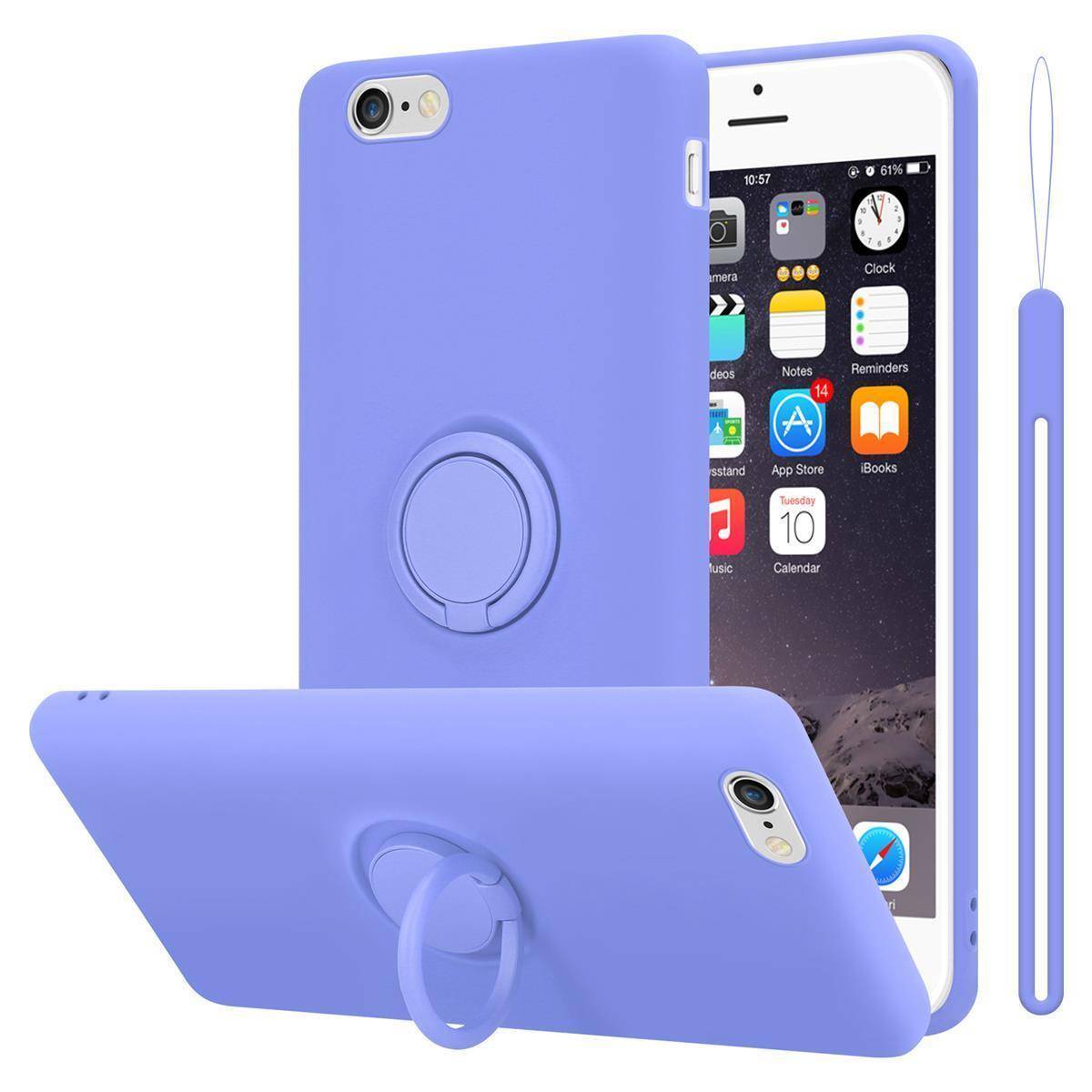 Cadorabo Hülle für Apple iPhone 6 / 6S Schutz Hülle in Lila Handyhülle TPU Etui Case Cover