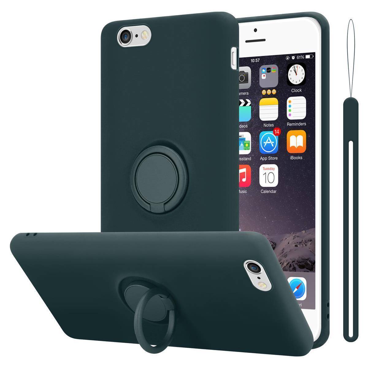 Cadorabo Hülle für Apple iPhone 6 / 6S Schutz Hülle in Grün Handyhülle TPU Etui Case Cover