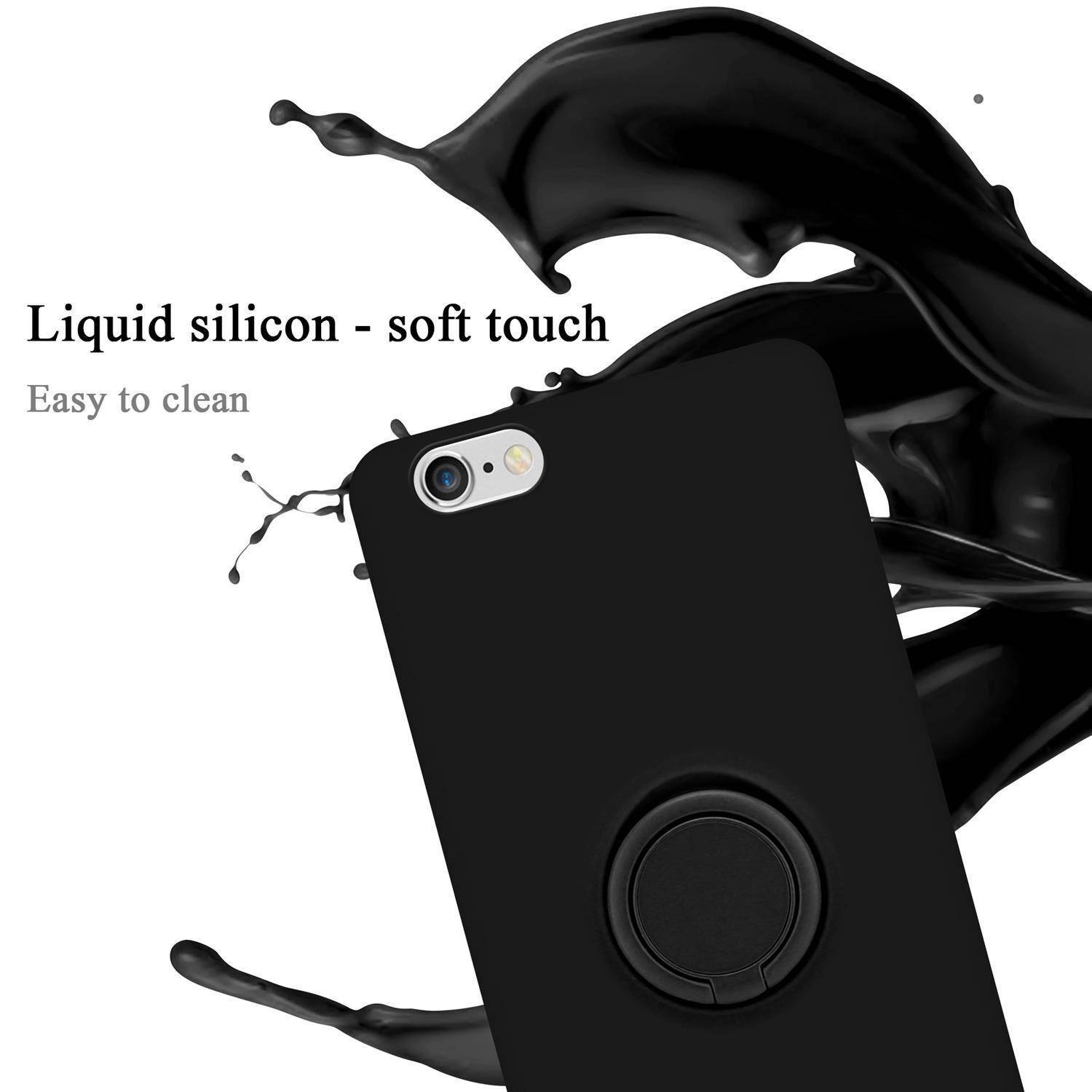 Cadorabo Hülle für Apple iPhone 6 PLUS / 6S PLUS Schutz Hülle in Schwarz Handyhülle TPU Etui Case Cover