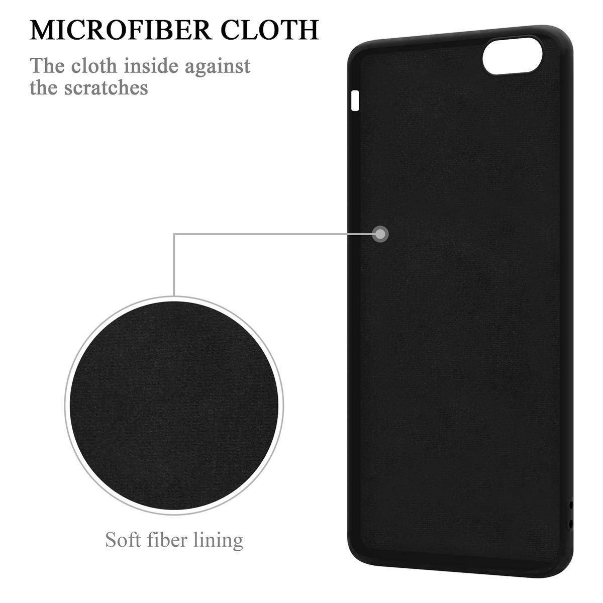 Cadorabo Hülle für Apple iPhone 6 PLUS / 6S PLUS Schutz Hülle in Schwarz Handyhülle TPU Etui Case Cover