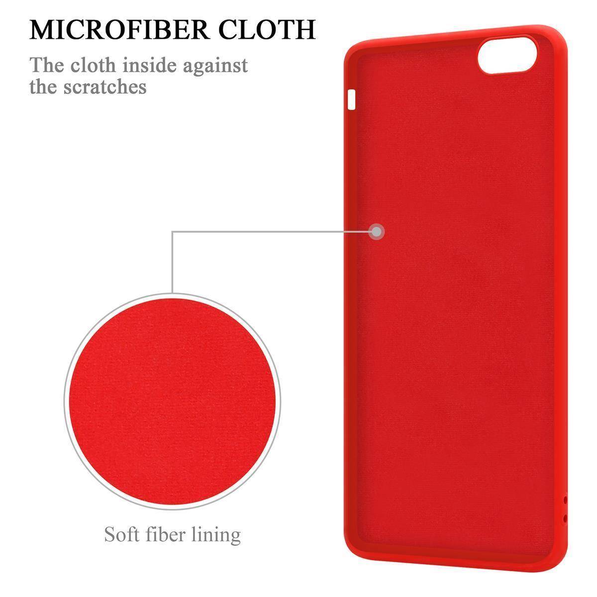Cadorabo Hülle für Apple iPhone 6 PLUS / 6S PLUS Schutz Hülle in Rot Handyhülle TPU Etui Case Cover
