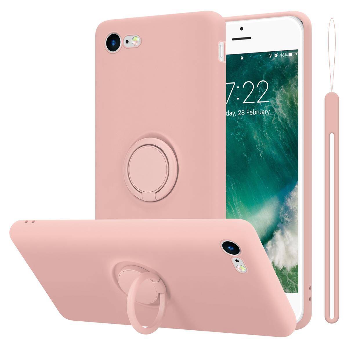 Cadorabo Hülle für Apple iPhone 7 / 7S / 8 / SE 2020 Schutz Hülle in Rosa Handyhülle TPU Etui Case Cover