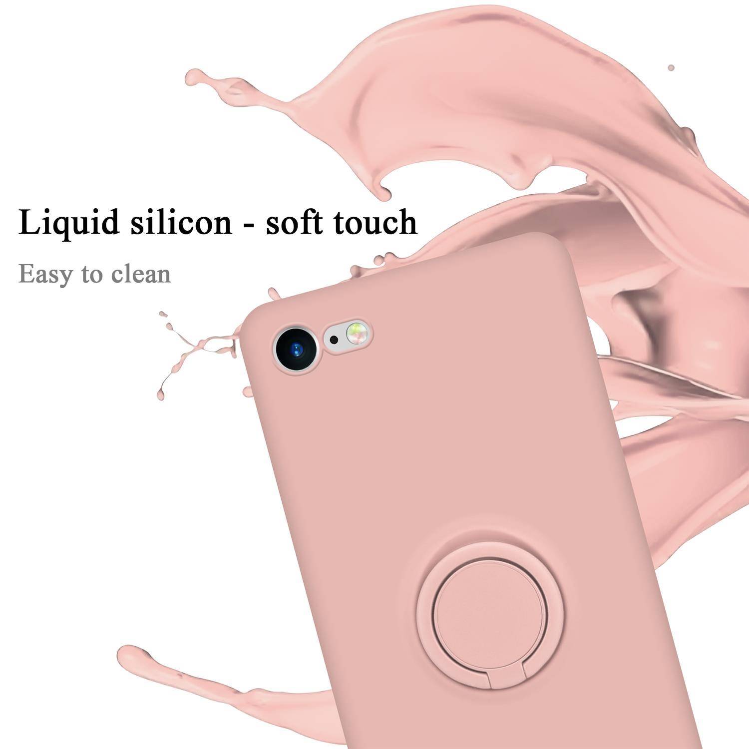 Cadorabo Hülle für Apple iPhone 7 / 7S / 8 / SE 2020 Schutz Hülle in Rosa Handyhülle TPU Etui Case Cover