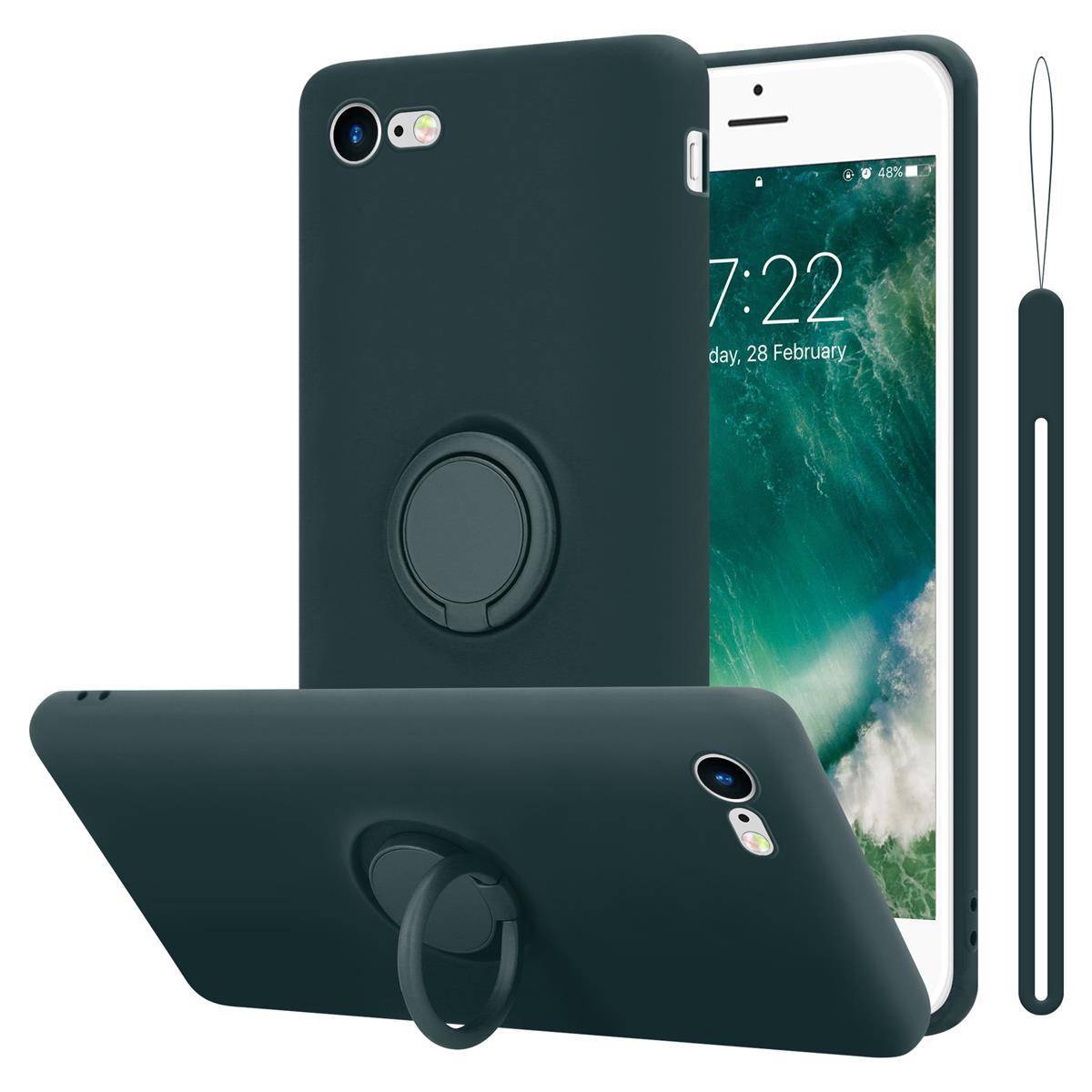 Cadorabo Hülle für Apple iPhone 7 / 7S / 8 / SE 2020 Schutz Hülle in Grün Handyhülle TPU Etui Case Cover