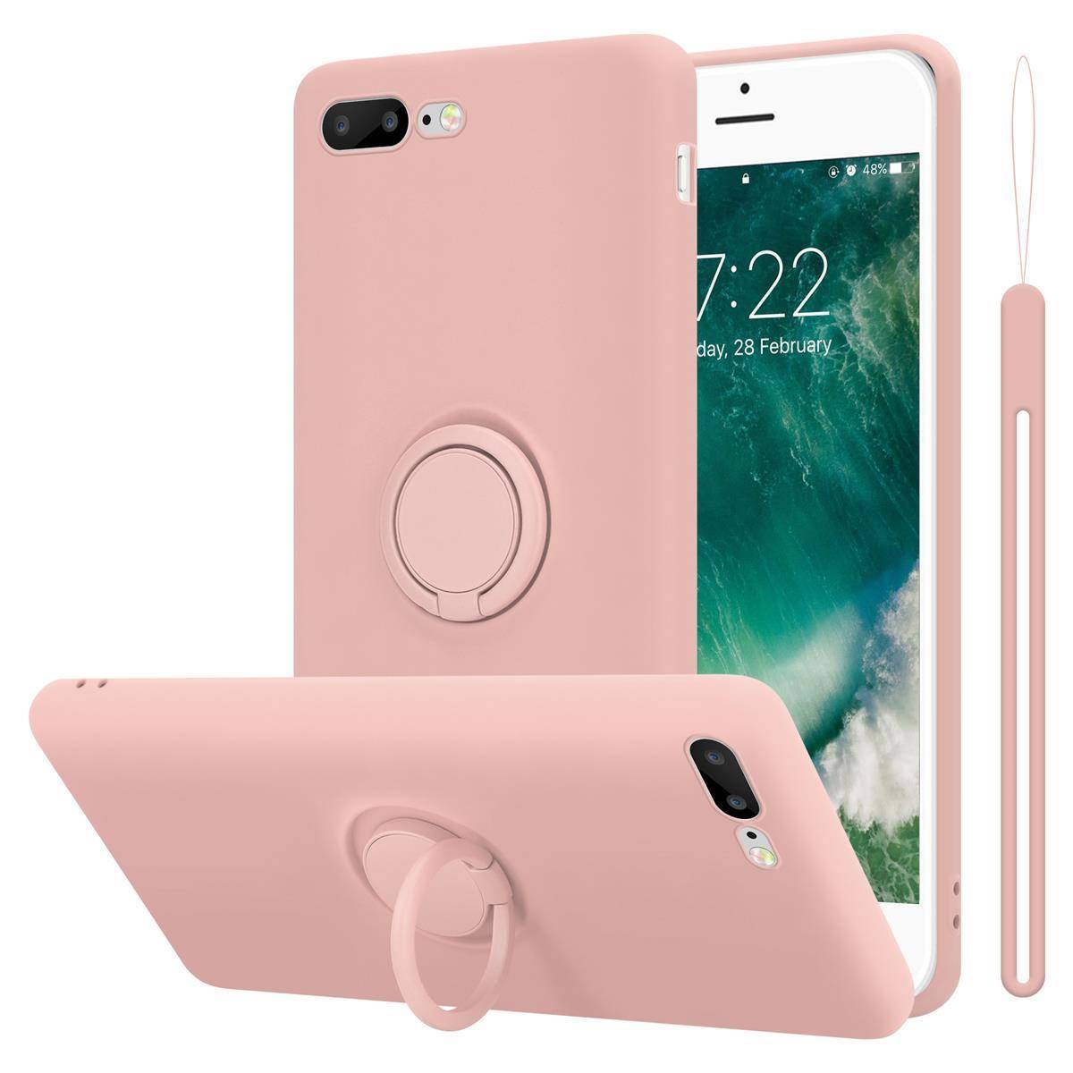 Cadorabo Hülle für Apple iPhone 7 PLUS / 7S PLUS / 8 PLUS Schutz Hülle in Rosa Handyhülle TPU Etui Case Cover