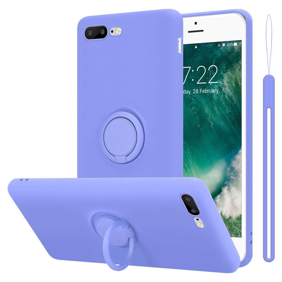 Cadorabo Hülle für Apple iPhone 7 PLUS / 7S PLUS / 8 PLUS Schutz Hülle in Lila Handyhülle TPU Etui Case Cover