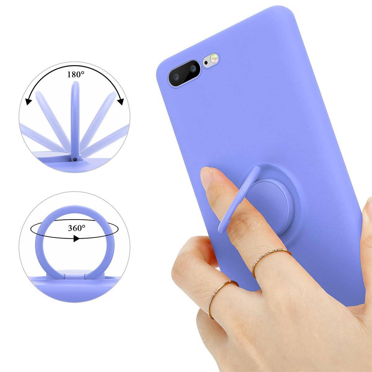 Cadorabo Hülle für Apple iPhone 7 PLUS / 7S PLUS / 8 PLUS Schutz Hülle in Lila Handyhülle TPU Etui Case Cover