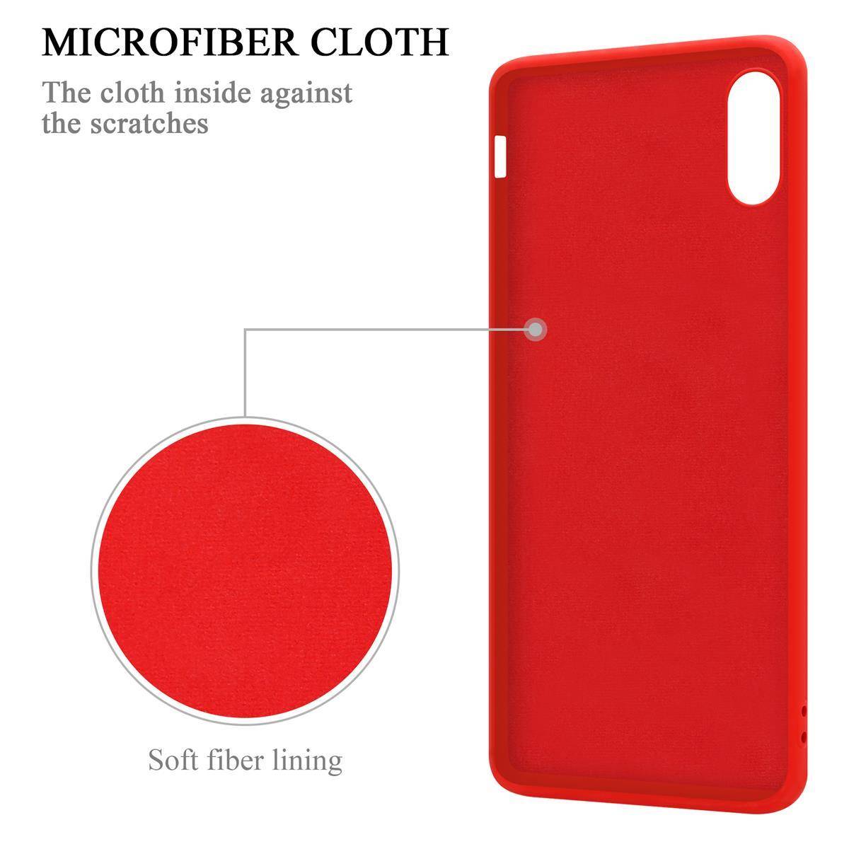 Cadorabo Hülle für Apple iPhone X / XS Schutz Hülle in Rot Handyhülle TPU Etui Case Cover