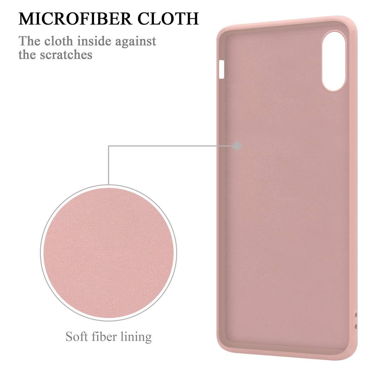 Cadorabo Hülle für Apple iPhone X / XS Schutz Hülle in Rosa Handyhülle TPU Etui Case Cover
