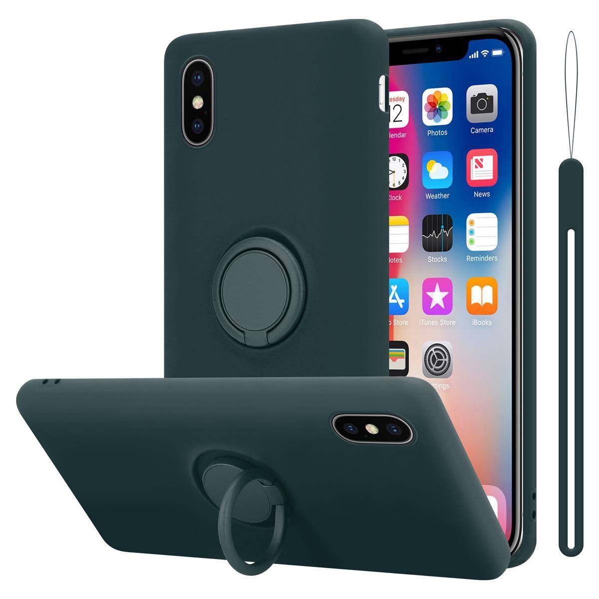 Cadorabo Hülle für Apple iPhone X / XS Schutz Hülle in Grün Handyhülle TPU Etui Case Cover