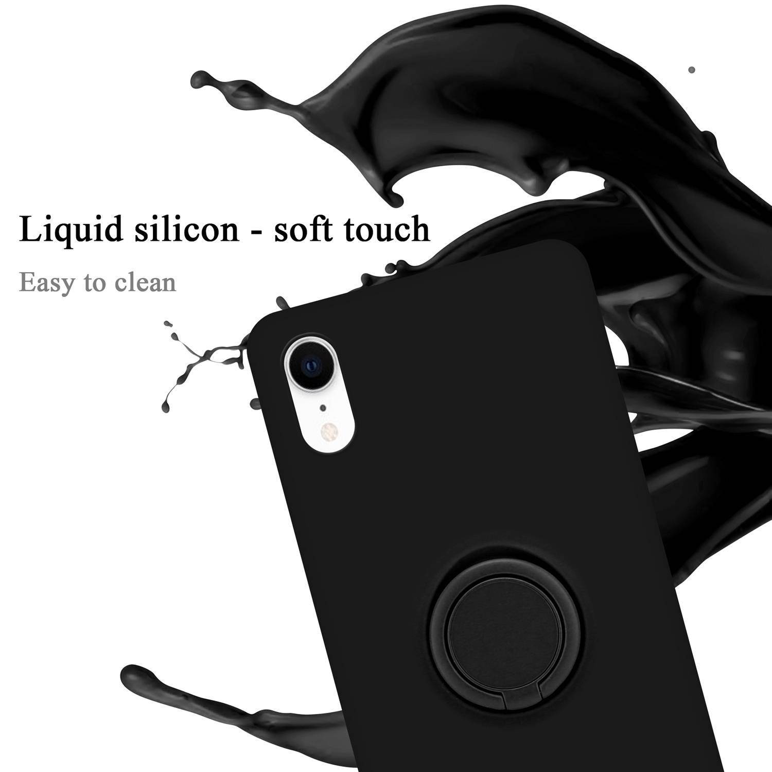 Cadorabo Hülle für Apple iPhone XR Schutz Hülle in Schwarz Handyhülle TPU Etui Case Cover
