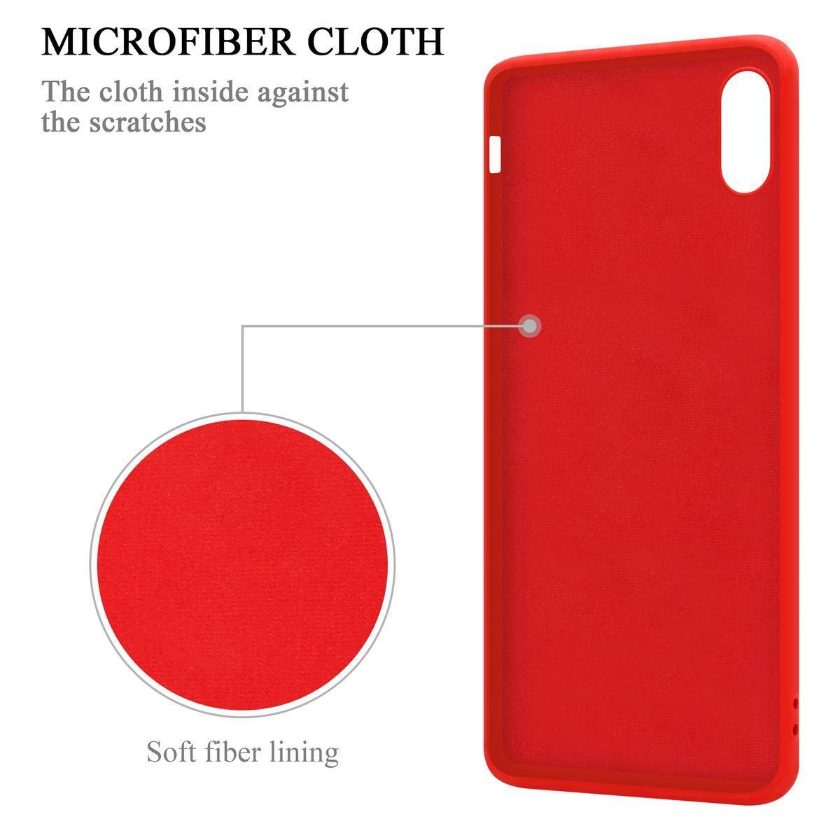 Cadorabo Hülle für Apple iPhone XR Schutz Hülle in Rot Handyhülle TPU Etui Case Cover