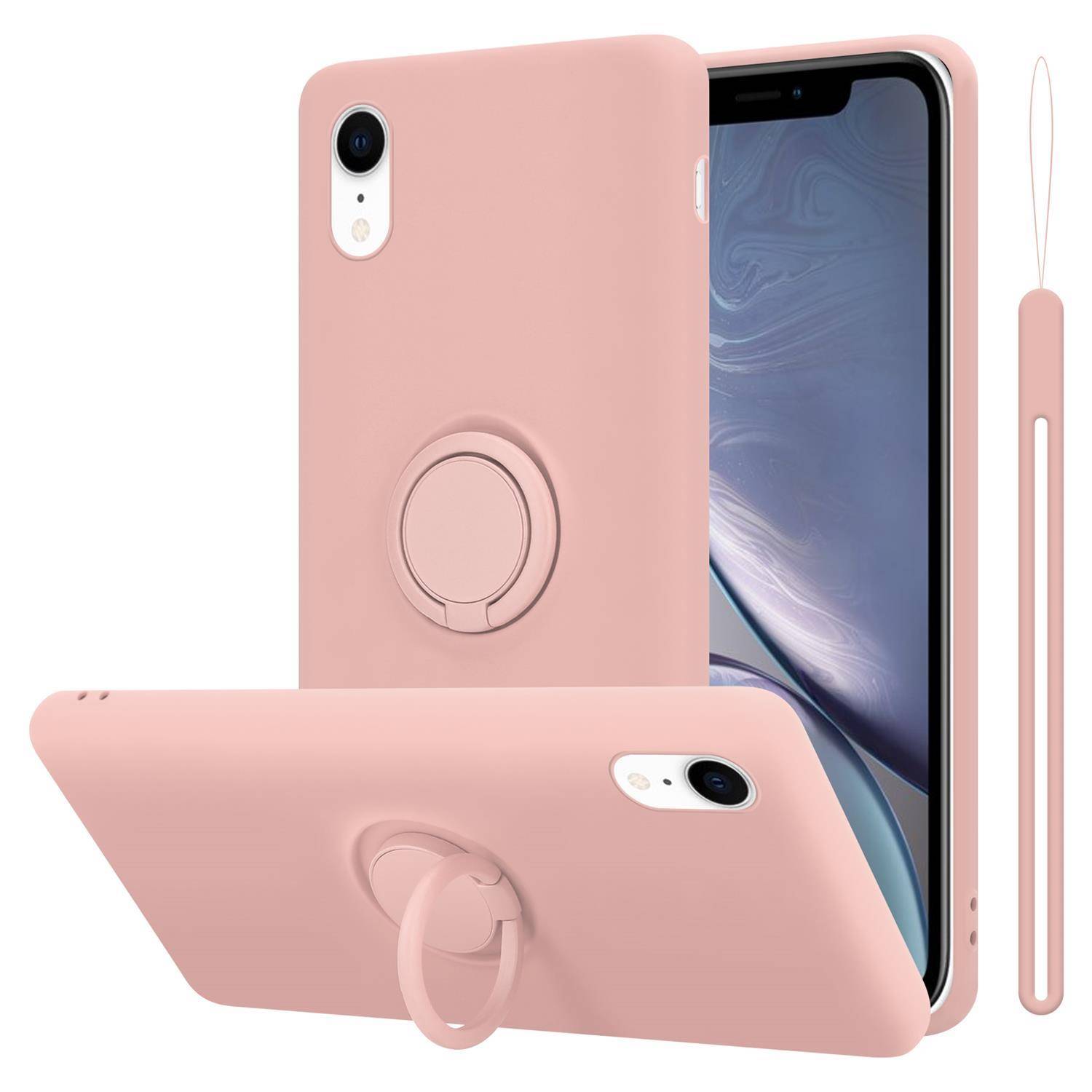 Cadorabo Hülle für Apple iPhone XR Schutz Hülle in Rosa Handyhülle TPU Etui Case Cover