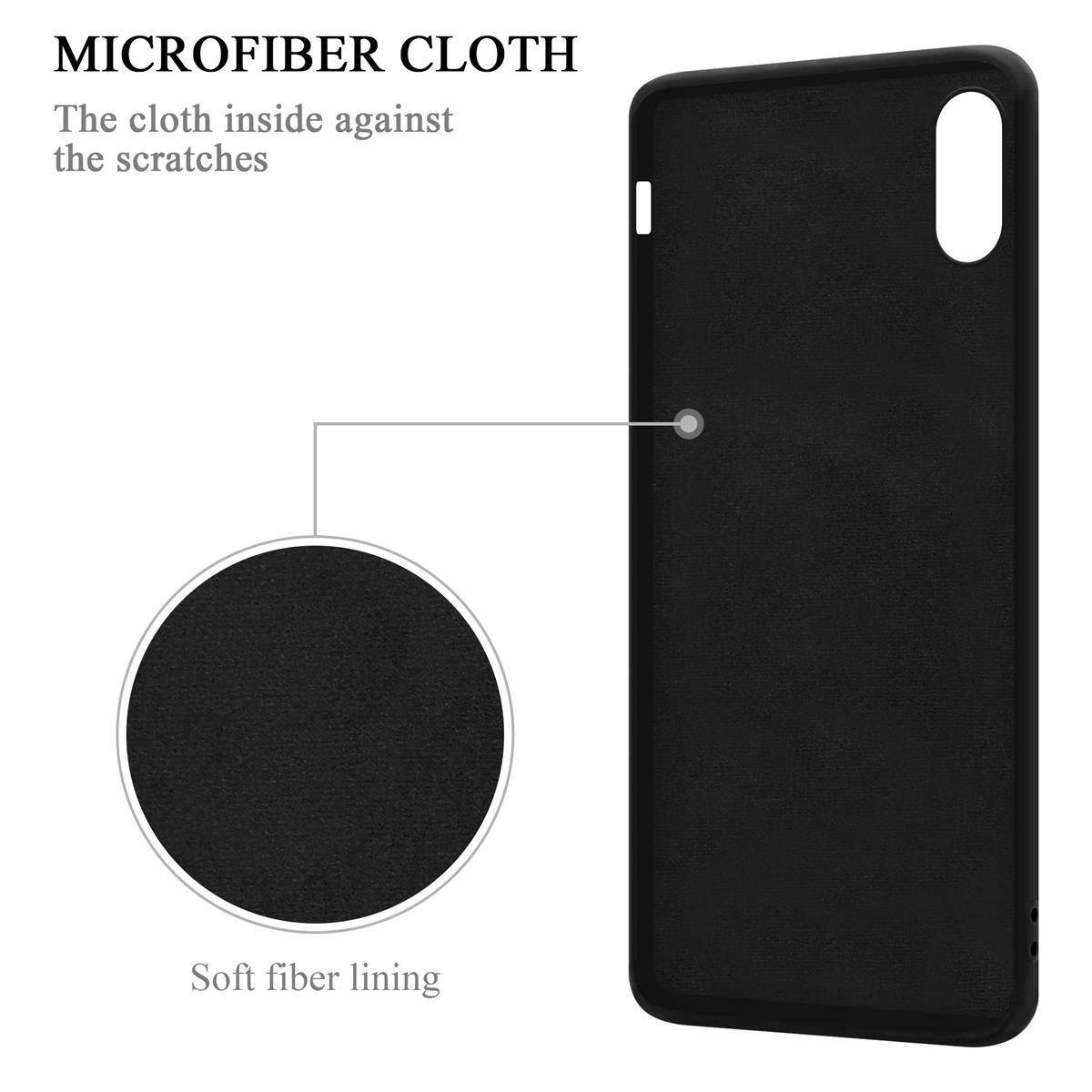 Cadorabo Hülle für Apple iPhone XS MAX Schutz Hülle in Schwarz Handyhülle TPU Etui Case Cover