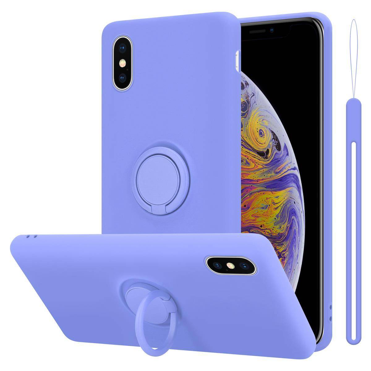 Cadorabo Hülle für Apple iPhone XS MAX Schutz Hülle in Lila Handyhülle TPU Etui Case Cover