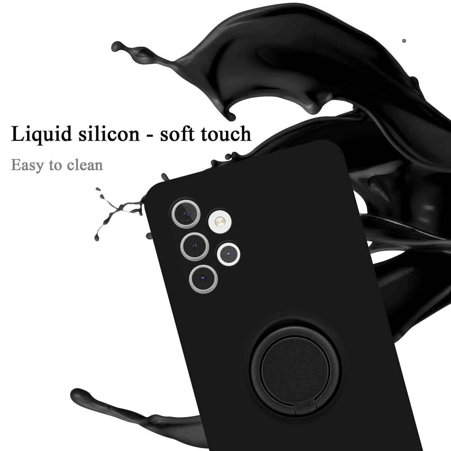 Cadorabo Hülle für Samsung Galaxy A32 5G Schutz Hülle in Schwarz Handyhülle TPU Etui Case Cover