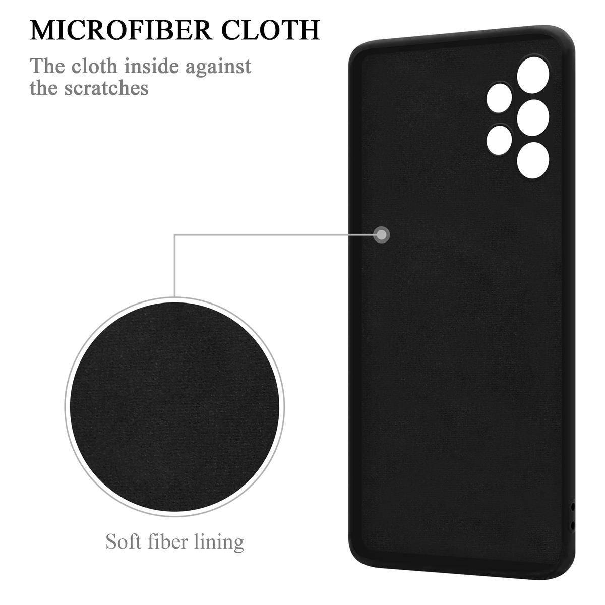 Cadorabo Hülle für Samsung Galaxy A32 5G Schutz Hülle in Schwarz Handyhülle TPU Etui Case Cover