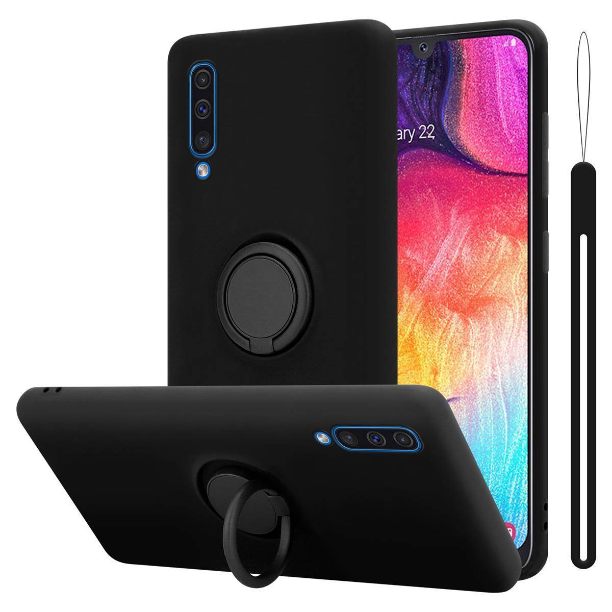 Cadorabo Hülle für Samsung Galaxy A50 4G / A50s / A30s Schutz Hülle in Schwarz Handyhülle TPU Etui Case Cover