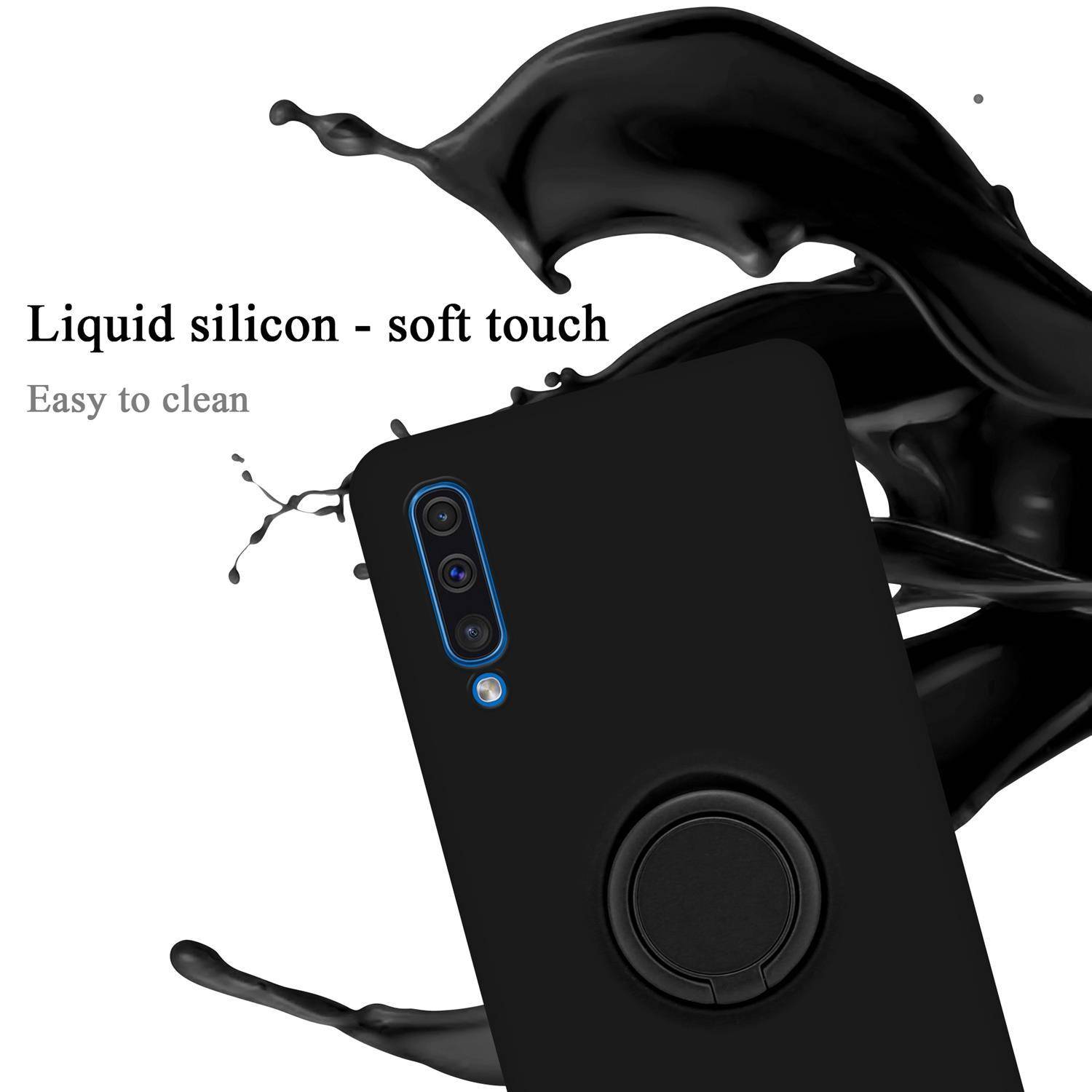 Cadorabo Hülle für Samsung Galaxy A50 4G / A50s / A30s Schutz Hülle in Schwarz Handyhülle TPU Etui Case Cover
