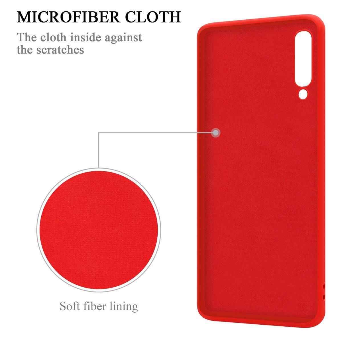 Cadorabo Hülle für Samsung Galaxy A50 4G / A50s / A30s Schutz Hülle in Rot Handyhülle TPU Etui Case Cover