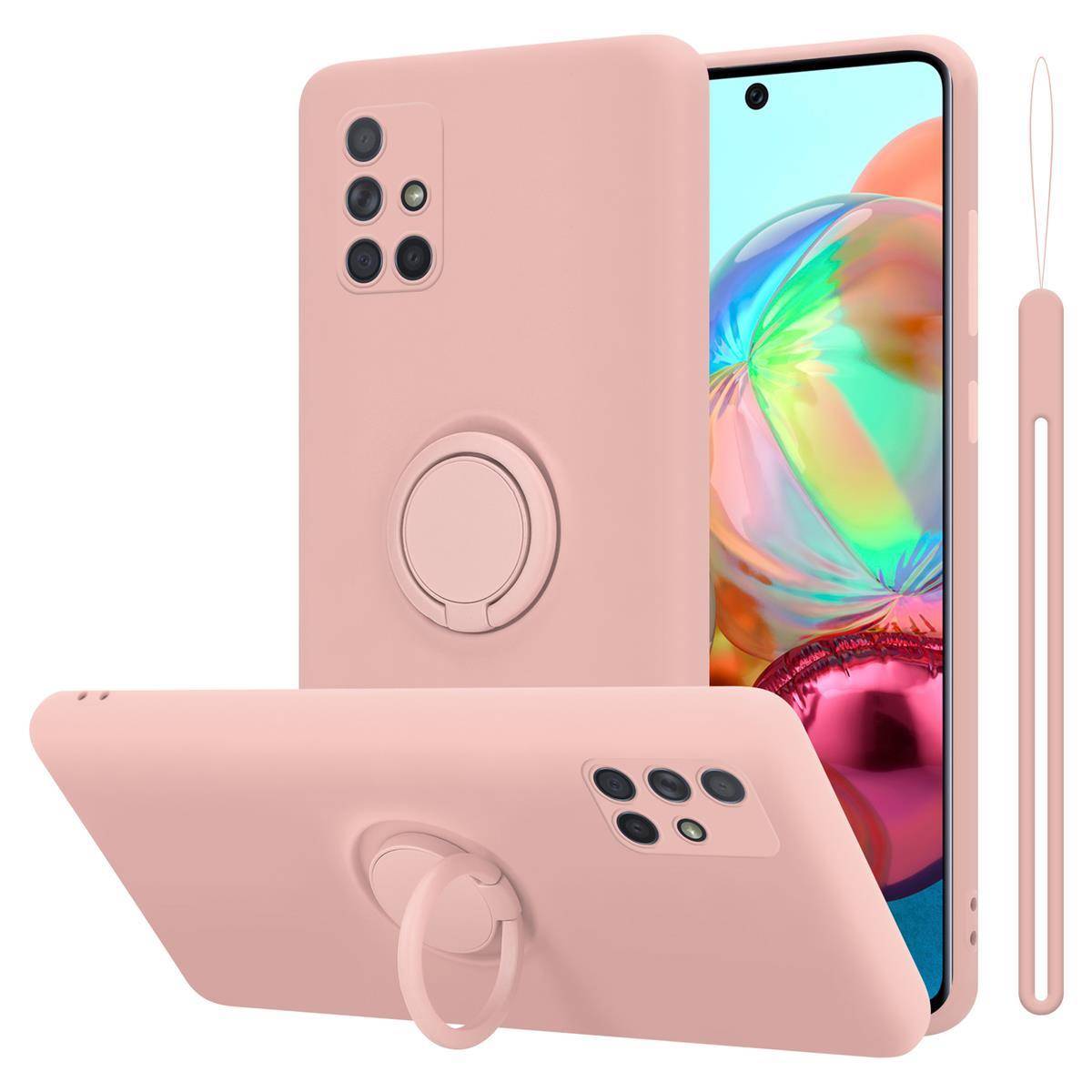 Cadorabo Hülle für Samsung Galaxy A51 4G / M40s Schutz Hülle in Rosa Handyhülle TPU Etui Case Cover