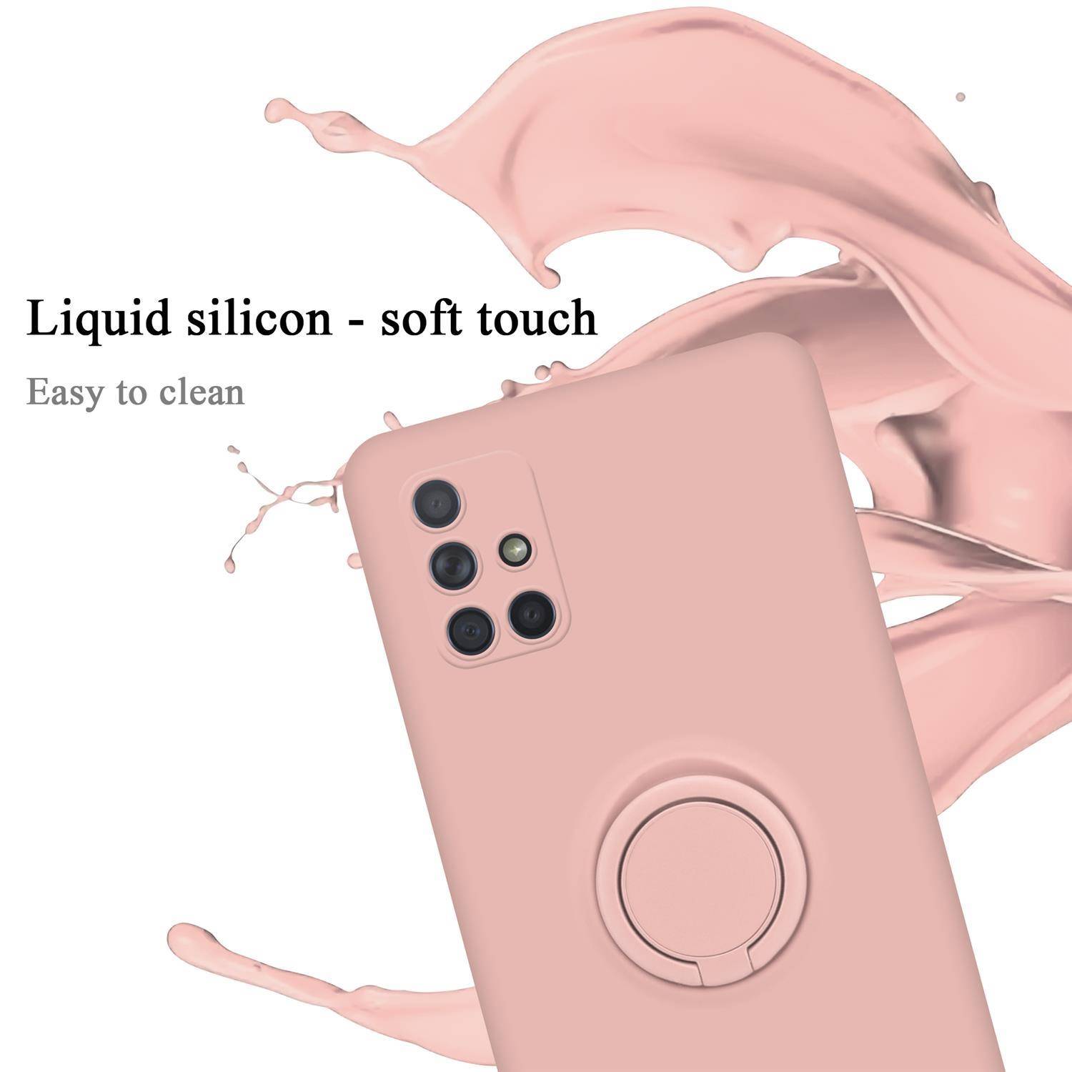 Cadorabo Hülle für Samsung Galaxy A51 4G / M40s Schutz Hülle in Rosa Handyhülle TPU Etui Case Cover