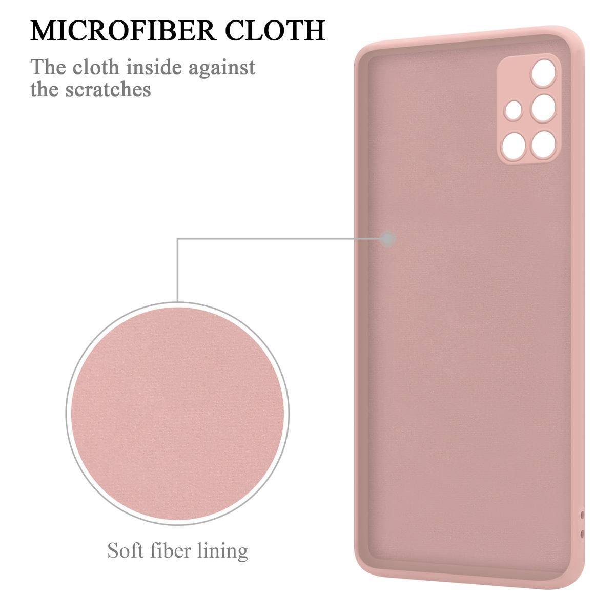 Cadorabo Hülle für Samsung Galaxy A51 4G / M40s Schutz Hülle in Rosa Handyhülle TPU Etui Case Cover