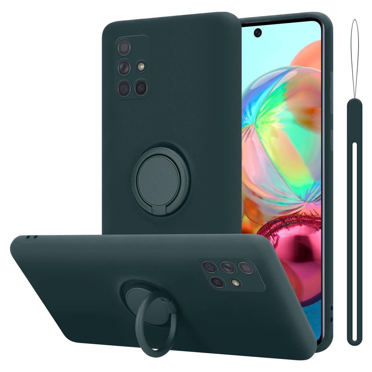 Cadorabo Hülle für Samsung Galaxy A51 4G / M40s Schutz Hülle in Grün Handyhülle TPU Etui Case Cover