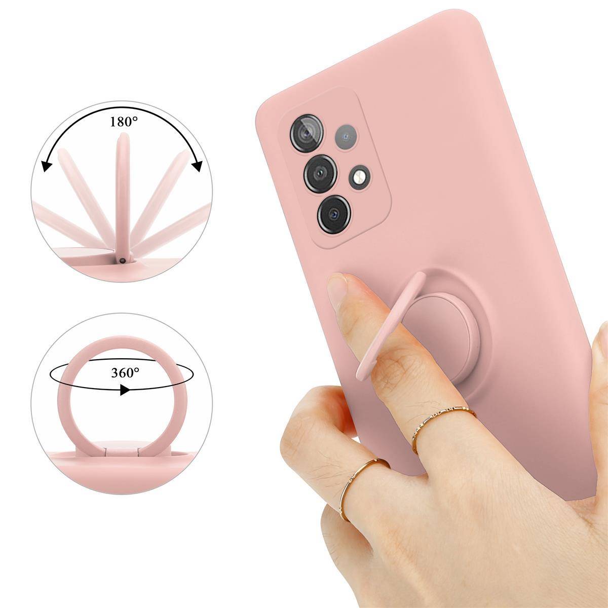 Cadorabo Hülle für Samsung Galaxy A52 (4G / 5G) / A52s Schutz Hülle in Rosa Handyhülle TPU Etui Case Cover
