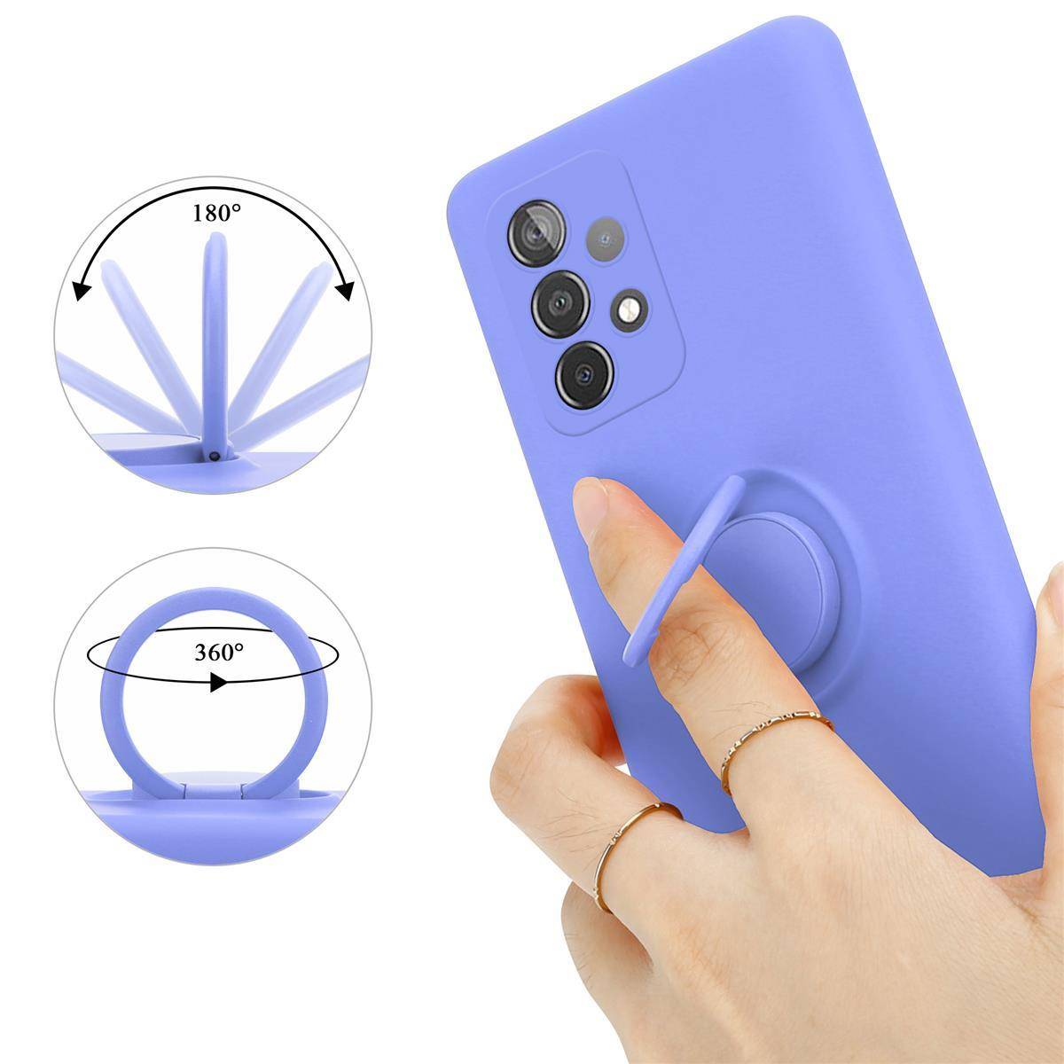 Cadorabo Hülle für Samsung Galaxy A52 (4G / 5G) / A52s Schutz Hülle in Lila Handyhülle TPU Etui Case Cover