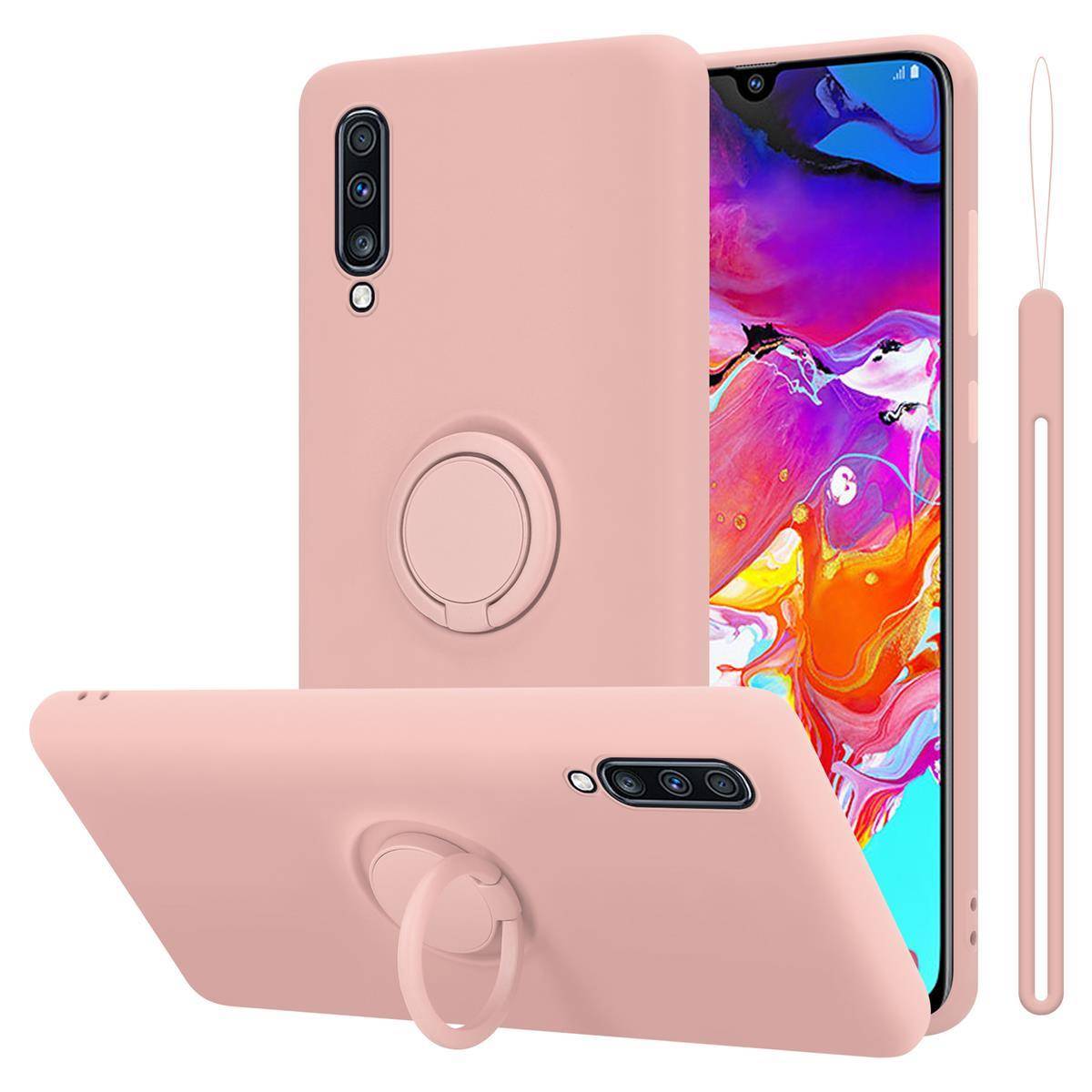Cadorabo Hülle für Samsung Galaxy A70 / A70s Schutz Hülle in Rosa Handyhülle TPU Etui Case Cover