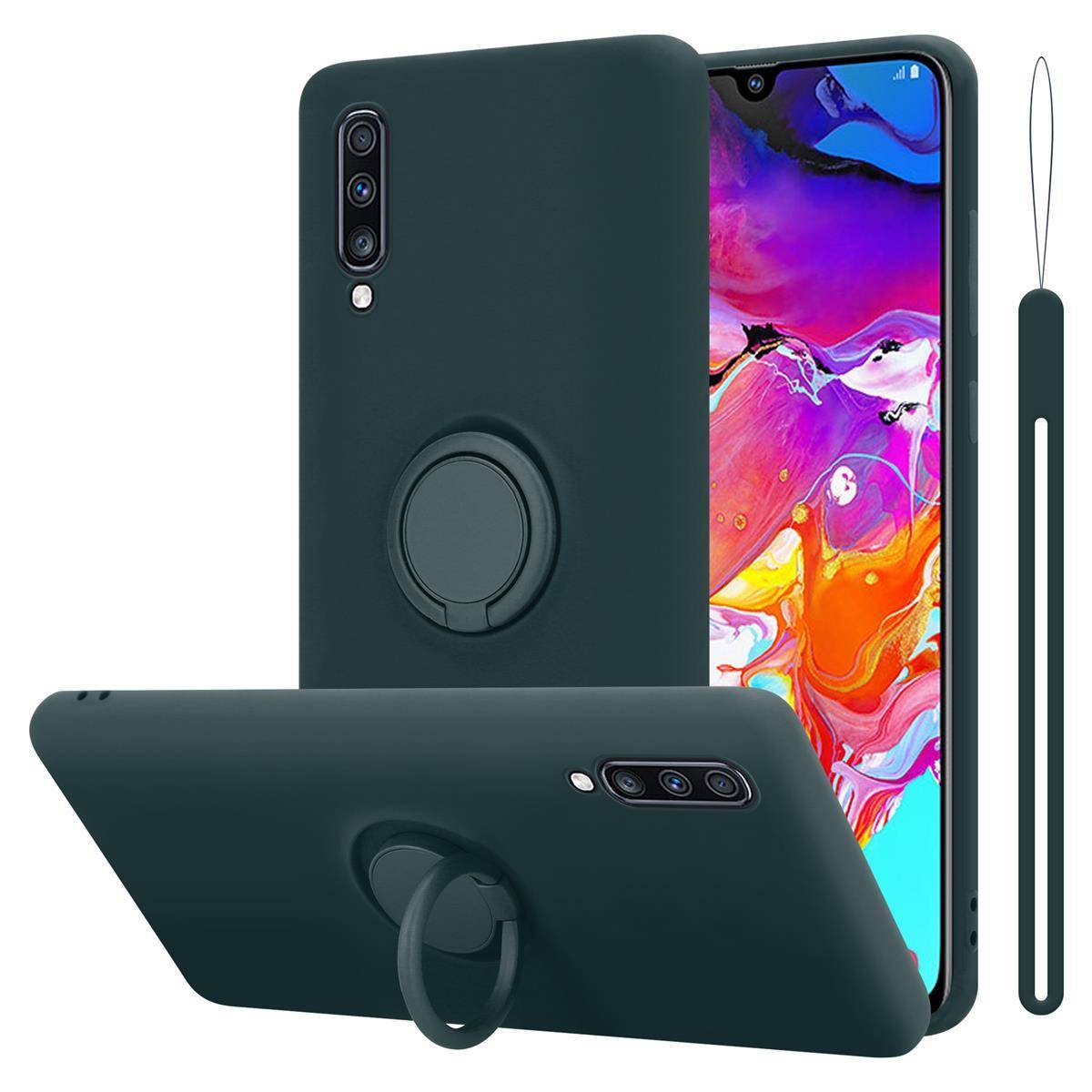 Cadorabo Hülle für Samsung Galaxy A70 / A70s Schutz Hülle in Grün Handyhülle TPU Etui Case Cover