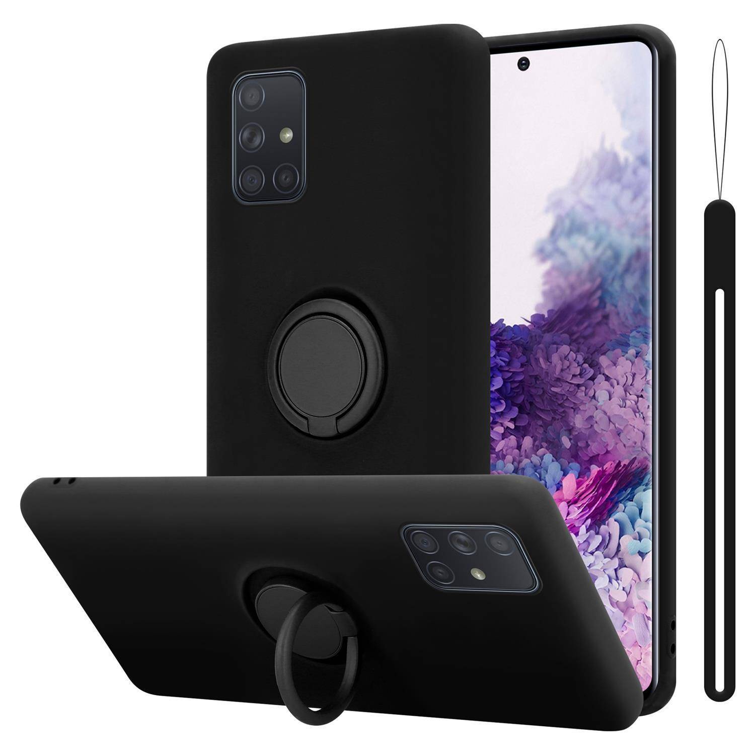 Cadorabo Hülle für Samsung Galaxy A71 4G Schutz Hülle in Schwarz Handyhülle TPU Etui Case Cover