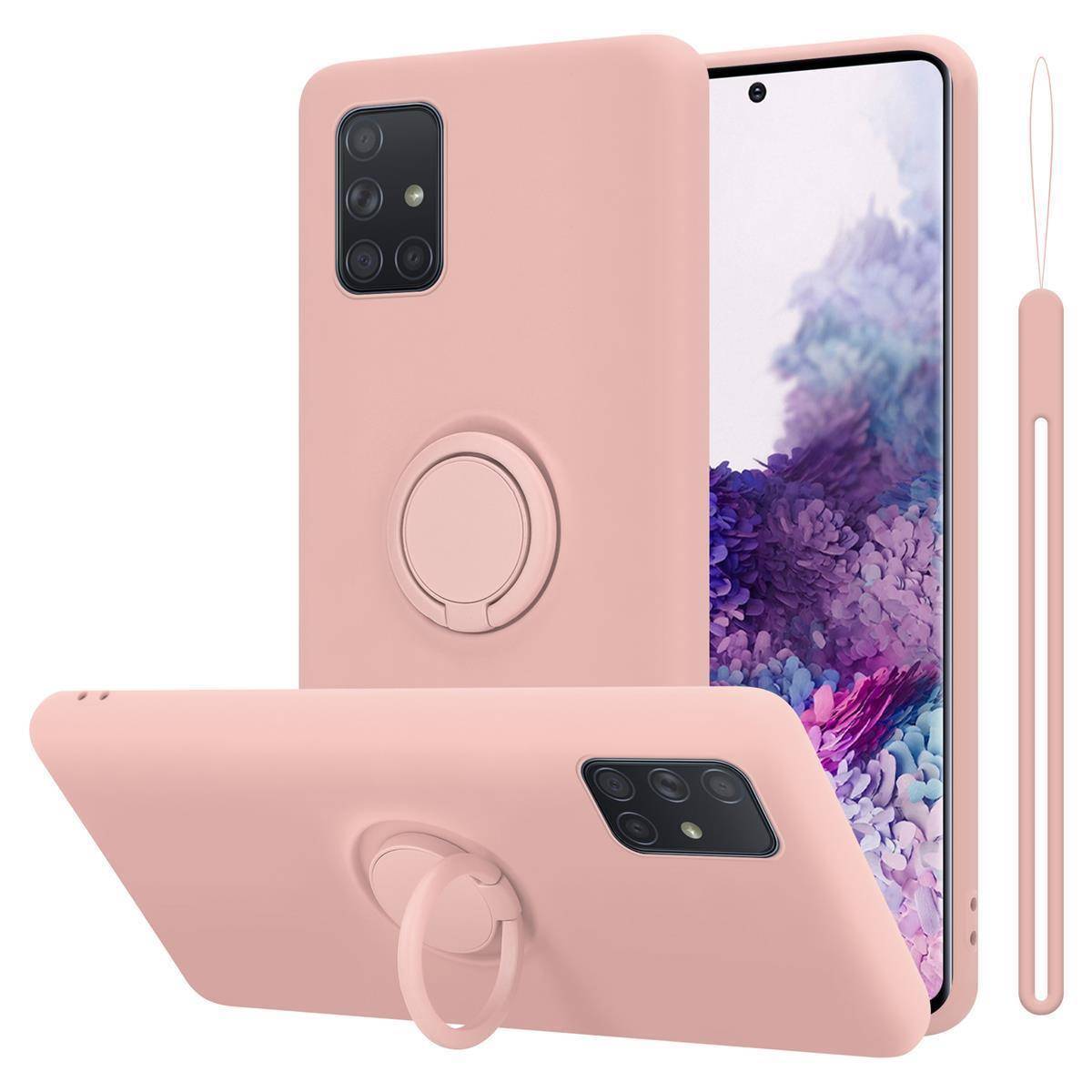 Cadorabo Hülle für Samsung Galaxy A71 4G Schutz Hülle in Rosa Handyhülle TPU Etui Case Cover