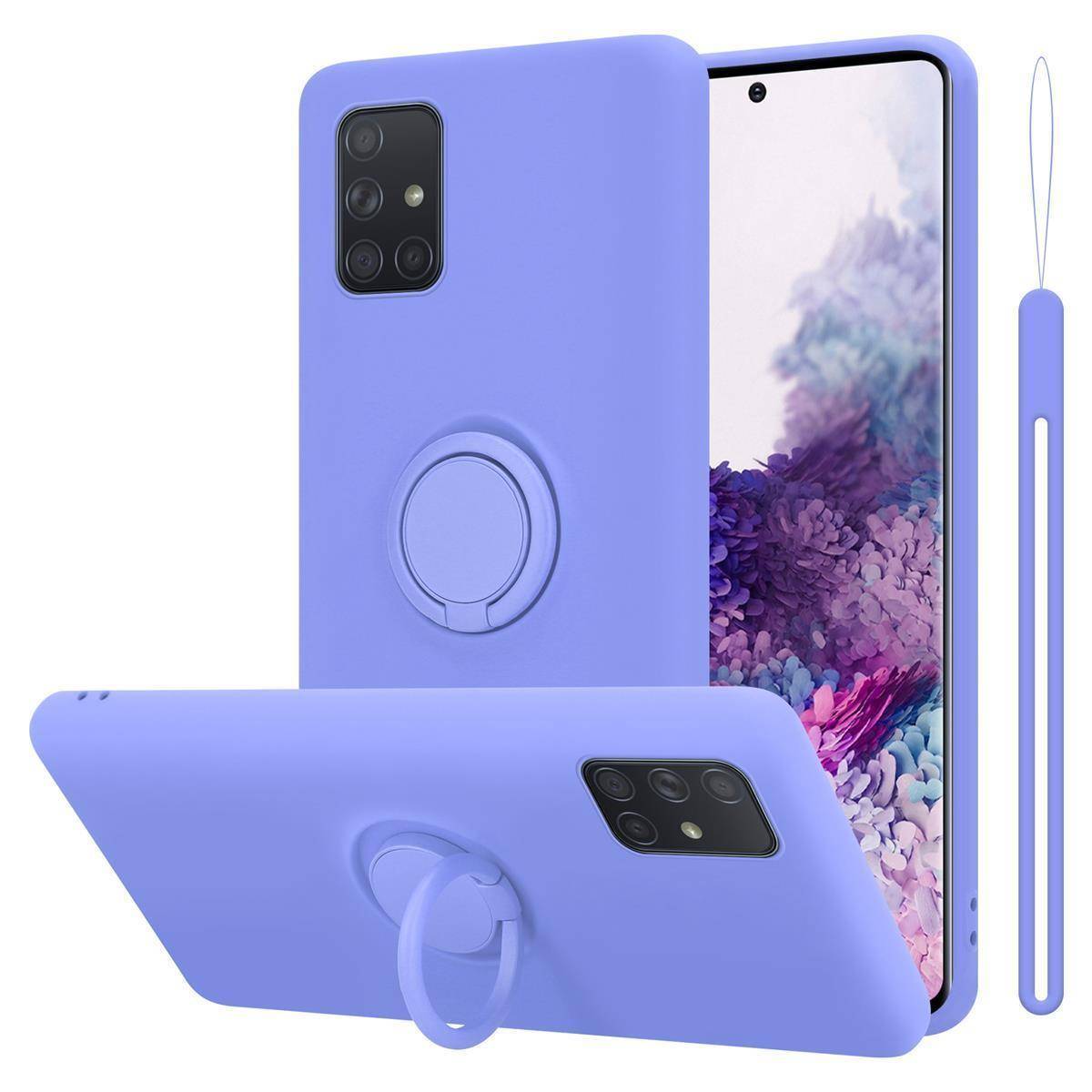 Cadorabo Hülle für Samsung Galaxy A71 4G Schutz Hülle in Lila Handyhülle TPU Etui Case Cover
