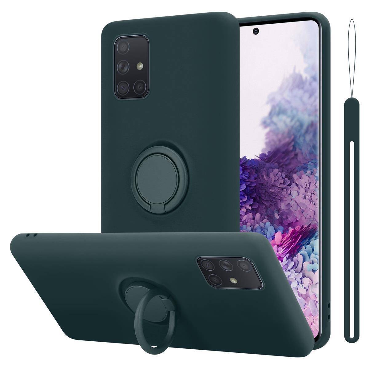 Cadorabo Hülle für Samsung Galaxy A71 4G Schutz Hülle in Grün Handyhülle TPU Etui Case Cover
