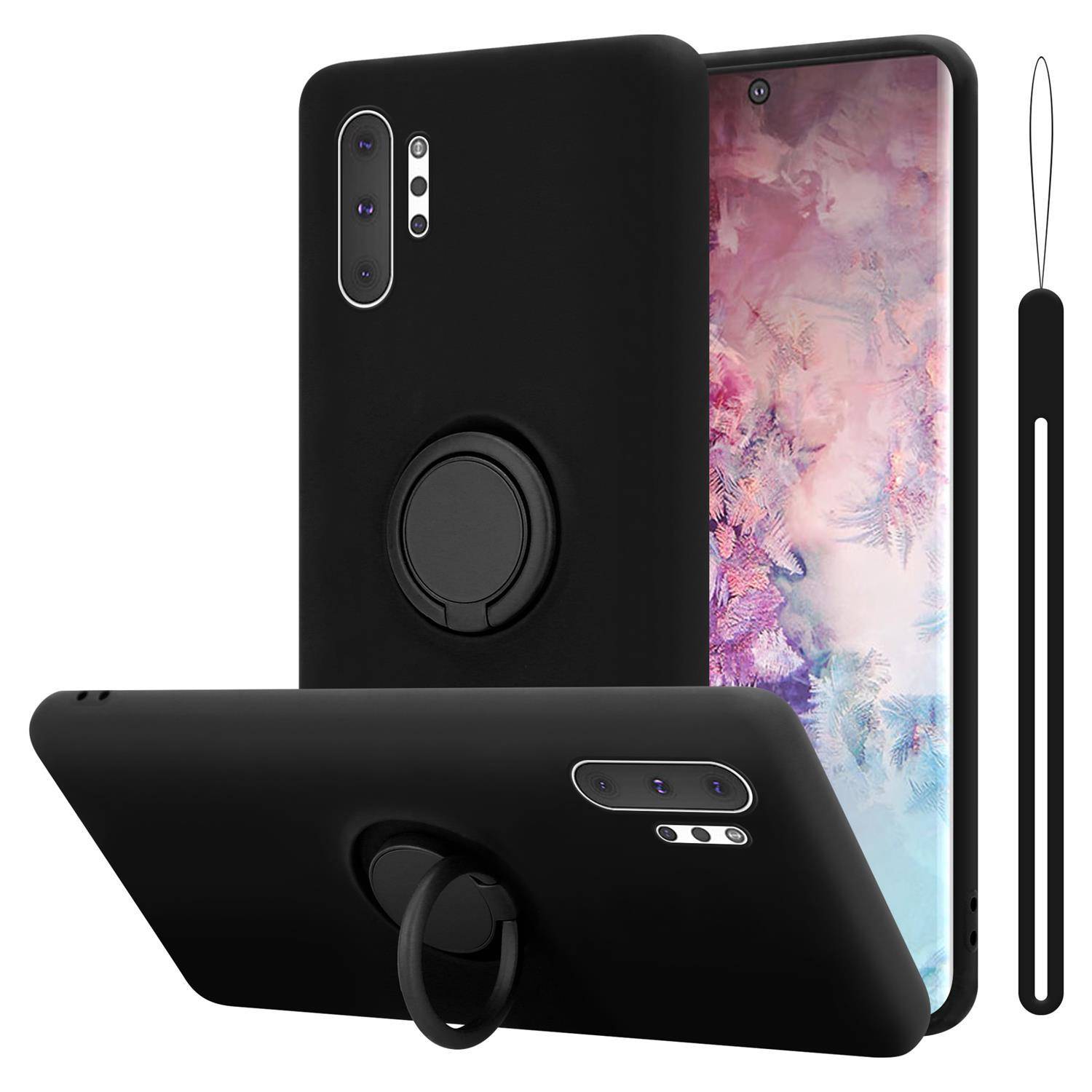 Cadorabo Hülle für Samsung Galaxy NOTE 10 PLUS Schutz Hülle in Schwarz Handyhülle TPU Etui Case Cover