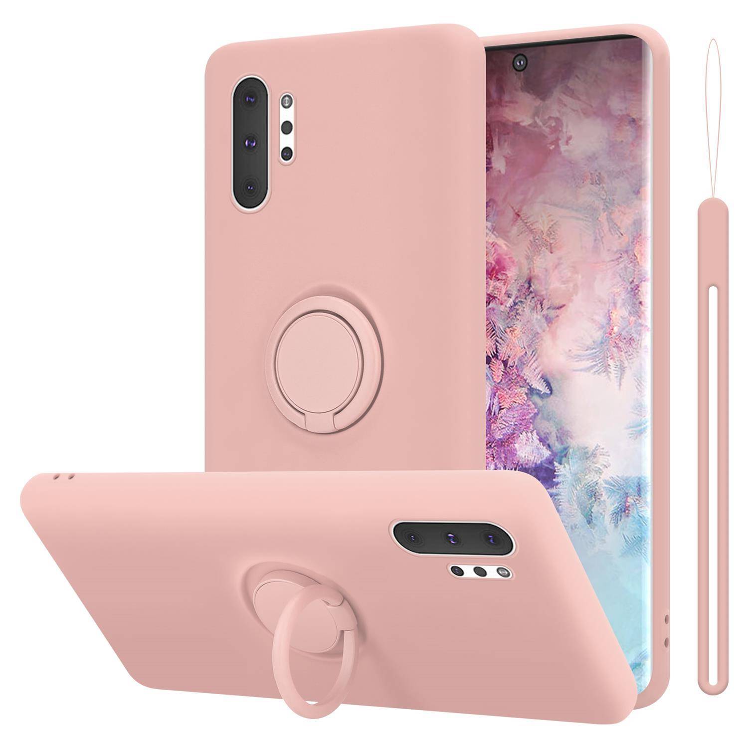 Cadorabo Hülle für Samsung Galaxy NOTE 10 PLUS Schutz Hülle in Rosa Handyhülle TPU Etui Case Cover