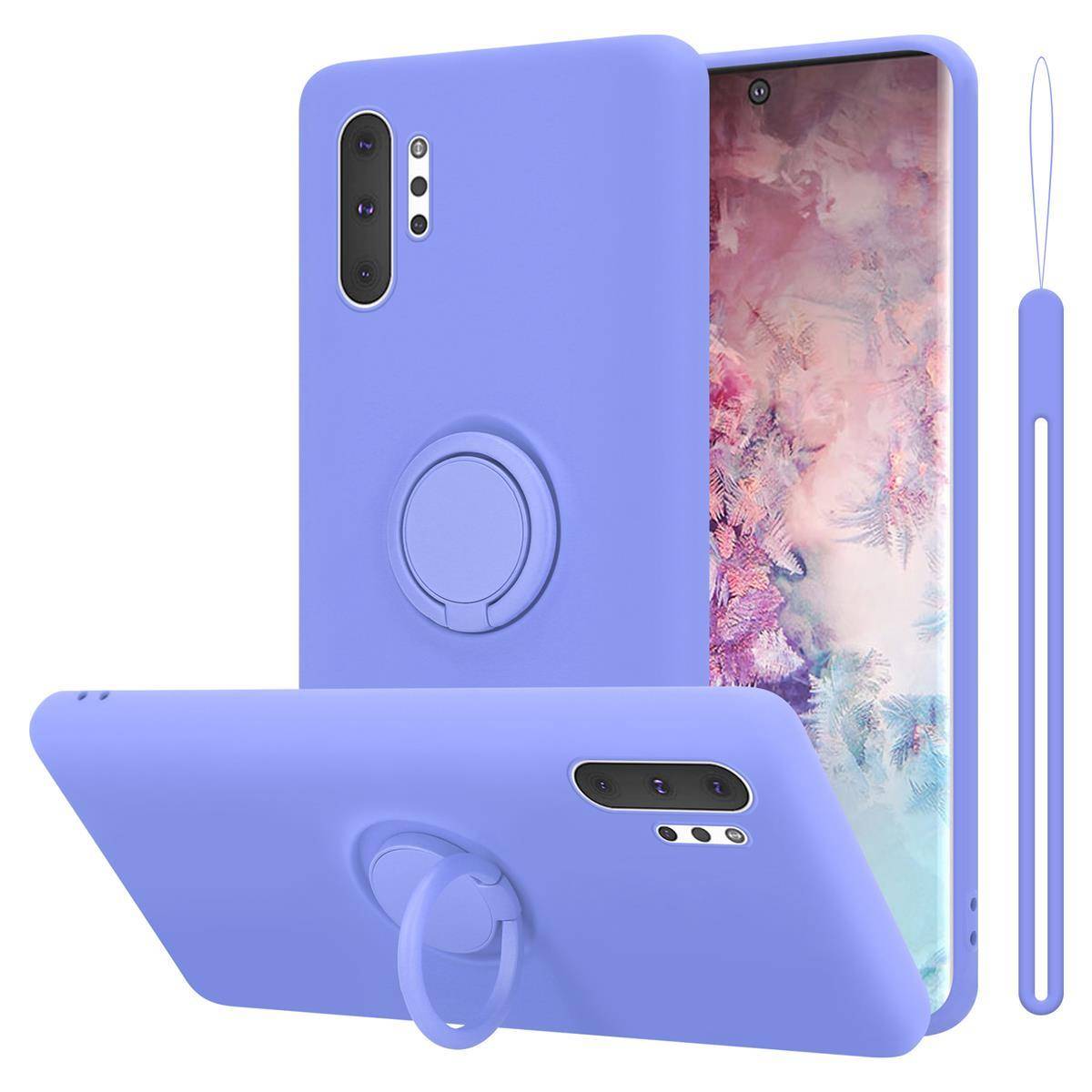 Cadorabo Hülle für Samsung Galaxy NOTE 10 PLUS Schutz Hülle in Lila Handyhülle TPU Etui Case Cover