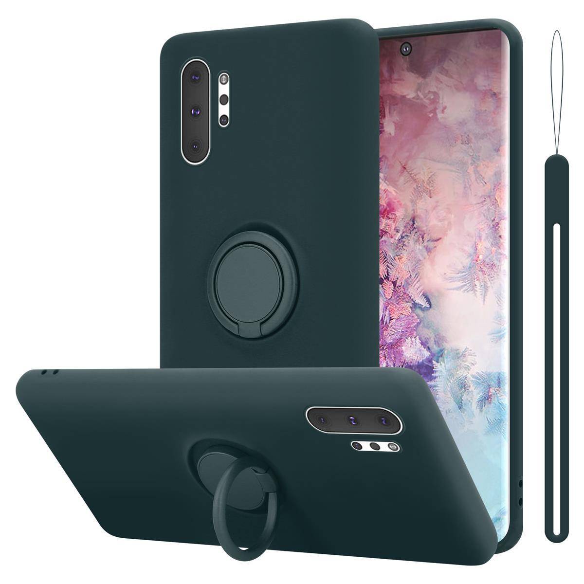 Cadorabo Hülle für Samsung Galaxy NOTE 10 PLUS Schutz Hülle in Grün Handyhülle TPU Etui Case Cover