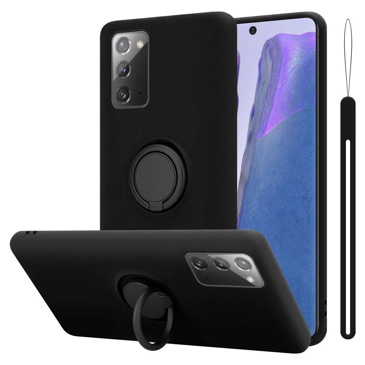 Cadorabo Hülle für Samsung Galaxy NOTE 20 Schutz Hülle in Schwarz Handyhülle TPU Etui Case Cover